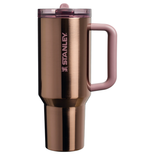 The Quencher ProTour Flip Straw Tumbler | 40 OZ Polished Rose Gold
