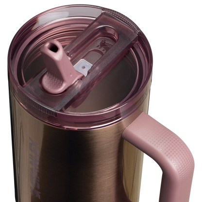 The Quencher ProTour Flip Straw Tumbler | 40 OZ Polished Rose Gold